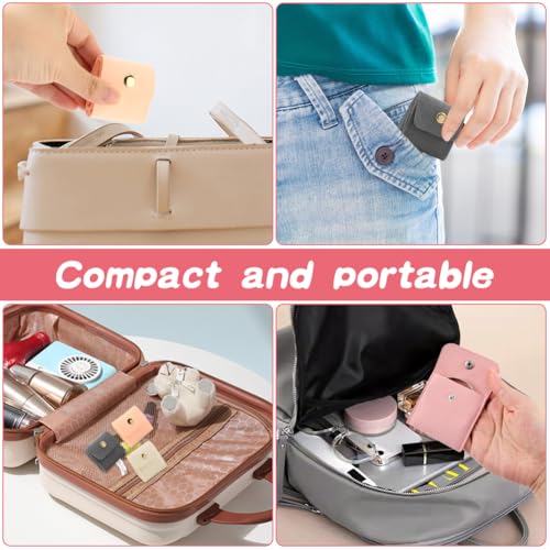 Londehuhai 6Pcs Portable Jewelry Organizer Bag Set, Mini Travel Jewelry Pouch with Buckle, Foldable Jewelr-y Roll Multi-Co...