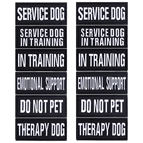 Pistha 12 Pieces Removable Tactical Dog Harness Service Dog Vest Patches Do Not Pet in Training and Emotional Support Dog ...