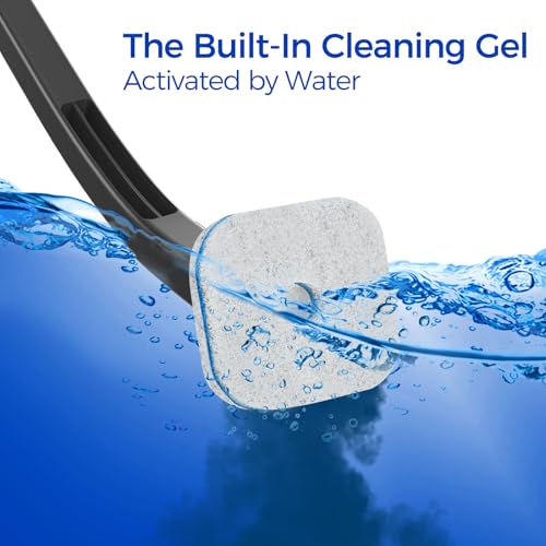 EZKEY Disposable Toilet Brush, 14 Refills Toilet Bowl Cleaner Wand, Toilet Cleaner Brush Toilet Cleaning System Toilet Bru...