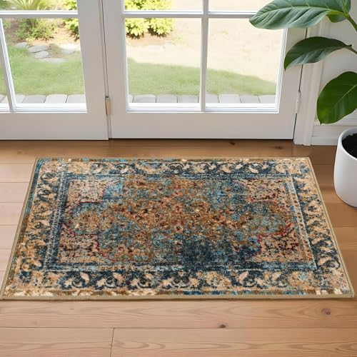 Superior Indoor Non-Slip Area Rug or Runner, Modern Overdyed Machine Washable Rugs, Home Floor Decor For Entryway, Office,...