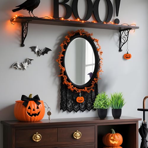 Der Rose Fake Plants 4 Packs Artificial Plants Small Faux Plants Black Bathroom Accessories for Halloween Bathroom Home Ki...