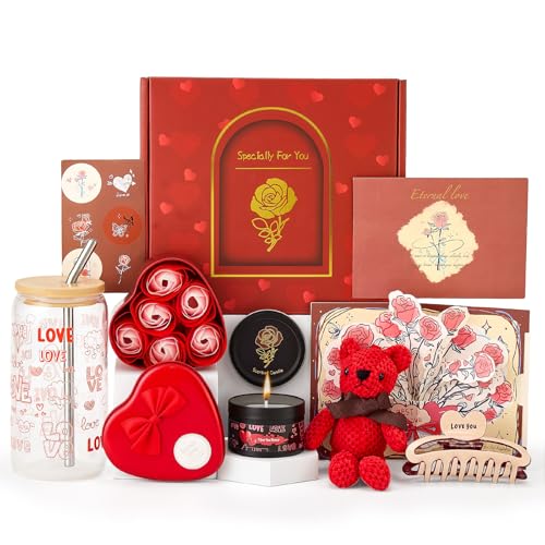 CCAENI Gift Set for Women Gift Basket for Her,Gifts Box for Girlfriend Wife Birthday Gifts for Women Heart-shaped Love Gif...