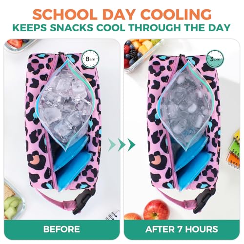 Choco Mocha Snack Bag for Kids Small Cooler Bags Insulated & Freezable Snack Bag For School Toddler Snacks Bag, Fluid Purple