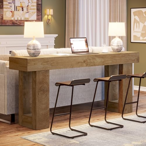 Tribesigns 63-Inch Long Console Table, Wooden Rectangular Sofa Table Behind The Couch, Farmhouse Entryway Table for Entran...