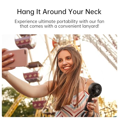JISULIFE Handheld Portable Fan, Stronger and Longer-Lasting: 5 Speed, 5000mAh Battery, 12-Blade Turbo For Powerful Wider W...