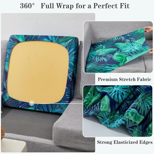 Joy Bubble 8 Pack Outdoor Cushion Covers Water Resistant High Stretch Fit Patio Cushion Covers 180g Couch Seat Slipcovers ...