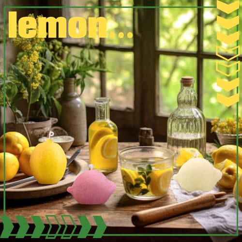 MTLEE 8 Pcs Lemon Shaped Scented Candle Cute Fruit Aroma Soy Wax Decorative Candle Table Photo Prop for Birthday Gift Medi...