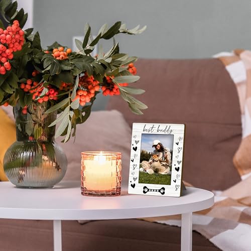 Foyoulame Dog Picture Frame 4x6, Dog Gifts Wooden Picture Frame, Dogs Photo Frames, DogFrame, Gifts for DogLovers, Best Bu...