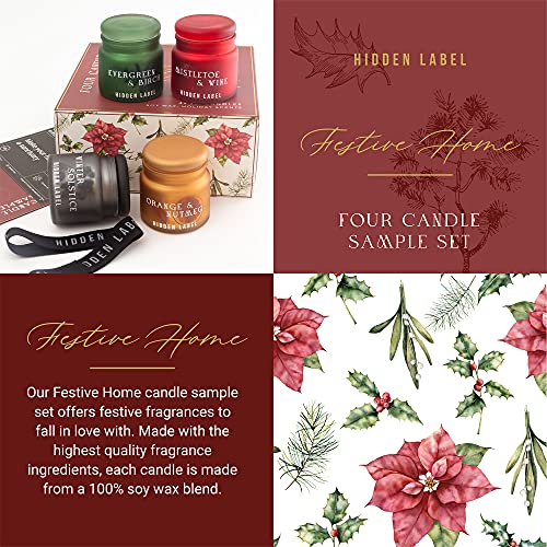 Christmas Candle Set, 4 Pack Holiday Candle Gifts, Natural Candles Non Toxic with Holiday Scents, Xmas Gift for Women, Sce...