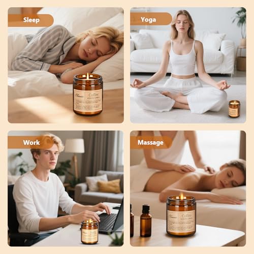Obisesio Candles for Home Scented, 2 Pack Scented Candles for Stress Relief & Self-Care, Aromatherapy Candle for Men and W...