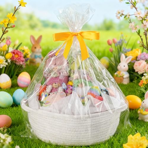 woric Woven Basket Gift Basket Storage Baskets with Handles for Wedding Gifts Empty Mothers Day Graduation Gifts Stuffers ...