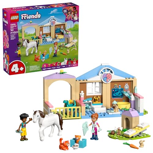 LEGO Friends Animal Vet Clinic Building Toy - Playset for Preschool Girls & Boys, Ages 4+ - Gift for Birthdays - W/Valeria...