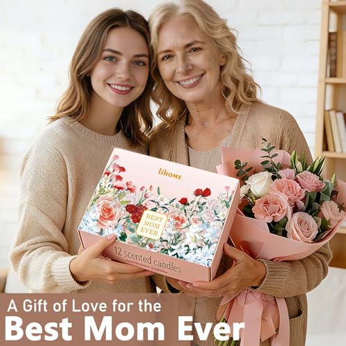 Mothers Day Gifts for Mom - 12 Scented Candles Set with Messages, Best Birthday, Christmas, Thanksgiving Gifts for Mom fro...