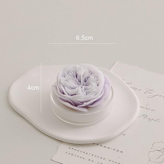 Rose Flower Shaped Scented Candle,Handmade Aroma Soy Wax Decorative Candle for Table Photo Prop Birthday Gift,Prefect for ...