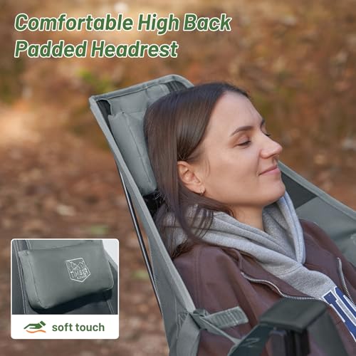 Timber Ridge Hammock Camping Chair with Adjustable Backrest, Heavy Duty Folding Hammock Chair Supports 300lbs, Portable Ha...
