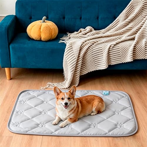 Popfavor Pet Cooling Mat for Dogs Cats Summer Self Cooling Pad,Extra Large Dog Cooling Mat, Q-Max>0.4,Cooling Fabric Washa...