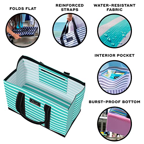 SCOUT Original Deano Tote Large - Durable Lightweight Open Top Beach, Pool & Lake Bag, Inside Zip Pocket, Folds Flat