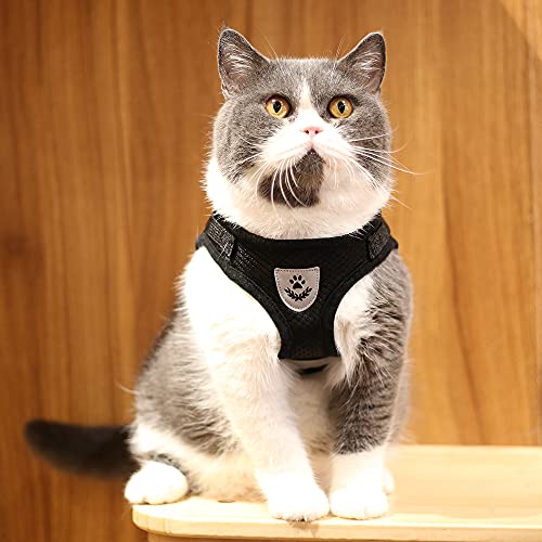 MYKOMI Comfort Step-in Cat Dog Harness and Leash Set for Puppies Cats Kitty Escape Proof Pet Vest Harnesses for Small Anim...