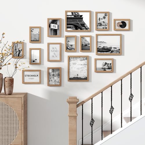 Venusmiles 15 Pack Picture Frames Collage Wall Decor, Gallery Frame Set for Wall Mounting or Tabletop Display, Multi Sizes...