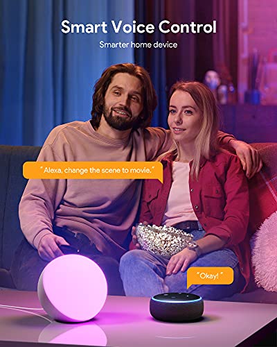 Hifree Smart Table Lamp, Dimmable Desk Lamp with App/Voice Control, LED RGB Color Changing Touch Lamp, Night Lamp for Bedr...