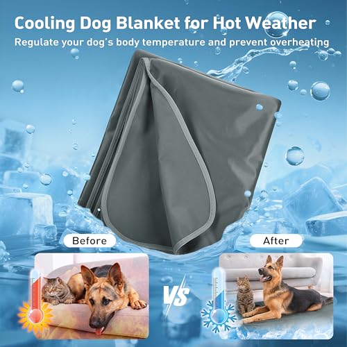 Kritter Planet Waterproof Cooling Dog Mat, Soft Pet Blanket for Summer, Lightweight Outdoor Mat, Reversible Furniture Cove...