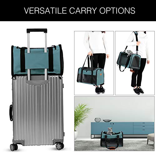 Cat Carrier - Portable Foldable Dog Pet Carrier, Soft-Sided Pet Bag up to 15 Lbs, Airline Approved Travel Puppy Carrier