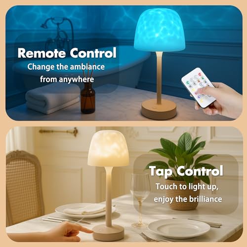 Waterproof Shower Lamp for Inside Shower, Rechargeable Bathroom Lamp with Remote & Touch Control, Cordless Shower Light wi...