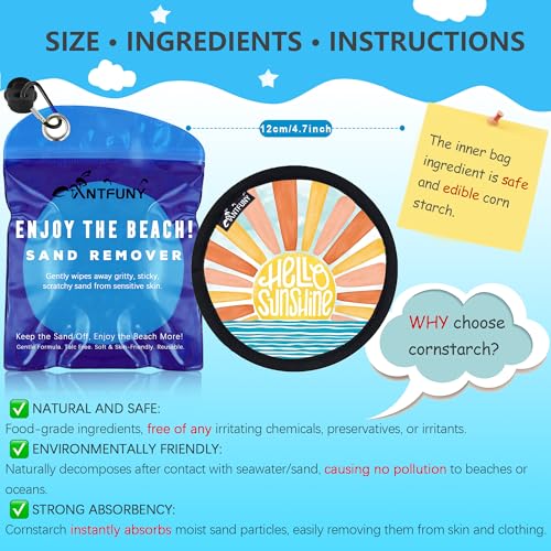 Sand Remover for Beach Cleaner Eraser for Family Wipe Off Mitt Duster Brush Vacation Trip Hawaii Honeymoon Essential Gift ...