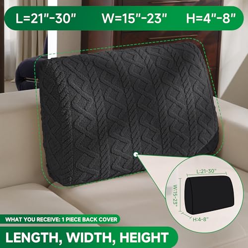 OHSIO Couch Cushion Covers, Super Soft Thicker Fleece Sofa Cover Stretch Sectional Sofa Slipcover Washable Pet Friendly An...