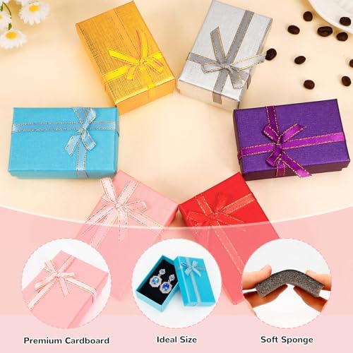 WATMTIN 12 Pcs Small Jewelry Gift Boxes, 3.1 x 1.9 x 1 Inch Small Empty Gift Boxes Set for Earrings Rings Necklaces, Jewel...