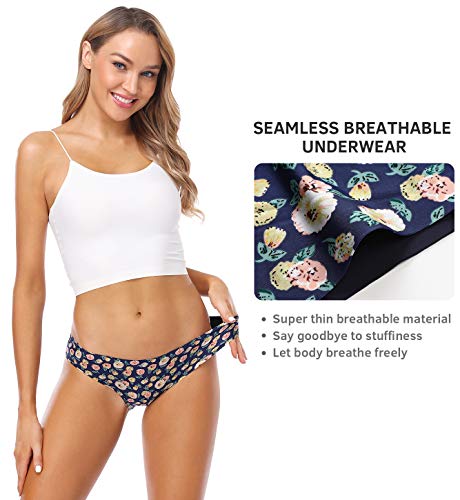 Wealurre Seamless Underwear Invisible Bikini No Show Nylon Spandex Women Panties
