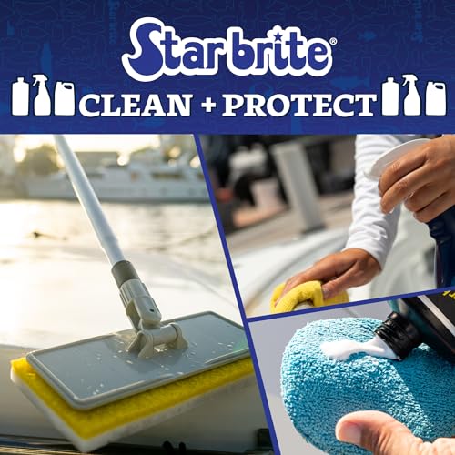 STAR BRITE Scrub Pad Kit - 3 Different Textured Scouring Pads & Interchangeable Handle (040023PW)