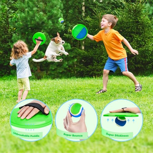 Toss and Catch Ball Set Upgraded - Kids Toys Beach Toys Baseball Games - Sturdy & Water-Resistant Great for Outdoor Pool Y...