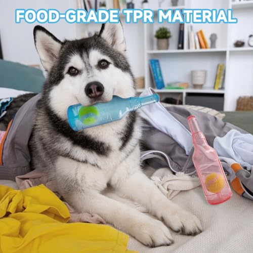Qiuruoo Water Bottle Dog Toy,Dog Toys for Aggressive Chewers,Water Bottle with Tennis Ball,Suitable for Small and Medium P...