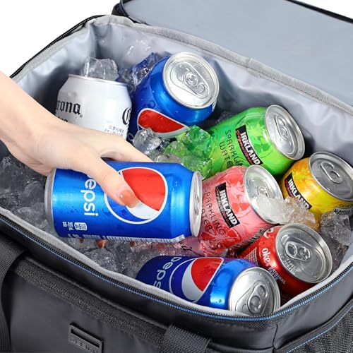 ZEEMO Soft Cooler Bag, Insulated Lunch Box, 19 L Ice Chest, Double Leakproof Layers, Waterproof and Collapsible Case for W...