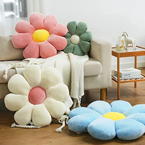 Flower Pillow Cute and Comfortable Floor Cushions Soft Fun Plant Throw Pillows Preppy Aesthetic Room Decor for Couch,Sofa,...