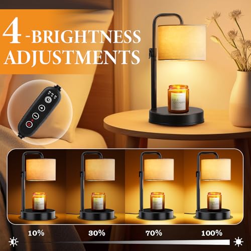 Hyrion Candle Warmer Lamp with Timer Dimmer, Adjustable Height Candle Melter with 2 Bulbs, Birthday Gifts for Women Mom, F...
