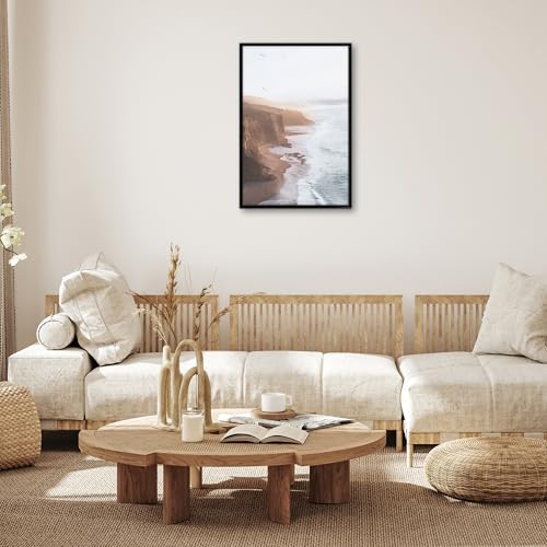 Americanflat 16x24 Poster Frame with Polished Front Cover - Slide-In Photo Frame with Buildable Molding - Fusion Collectio...