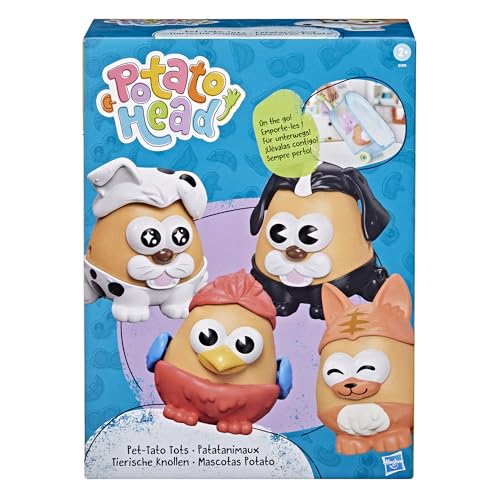 Potato Head Pet-Tato Tots, Pet-Themed Set with 31 Parts and Pieces Plus Rolling Carry Case, Easter Gift for Kids, Toddler ...