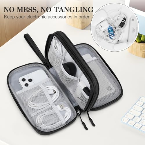 FYY Electronic Organizer, Travel Cable Organizer Bag Pouch Electronic Accessories Carry Case Portable Waterproof Double La...