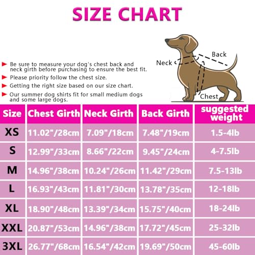 2 Pack Dog Clothes for Small Dogs Summer Dog Shirt Vest Girl Boy Lightweight Puppy T-Shirts Blank Soft and Cool Pet Clothi...
