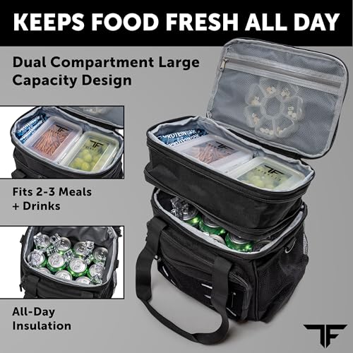 ThinkFit Tactical Lunch Box for Men - Heavy Duty Insulated Lunch Bag - Military Style Large Capacity Meal Prep Cooler Bag ...