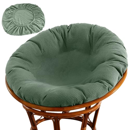 Wibeelee Papasan Chair Cushion Cover, Soft Plush Fleece Slipcover Only, Removable & Machine Washable with Adjustable Desig...