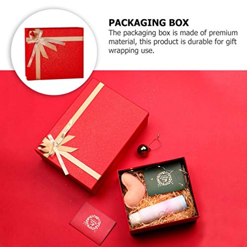 1set Cheerful Year Wrapping Box Red Wedding Container for Candy and Crafts Design for Festive Celebrations