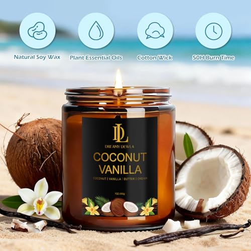 Scented Candles Set, 4 Pack Soy Candles for Home Scented, Candle Gifts for Men Women, Scents of Pineapple Cocktail/Coconut...