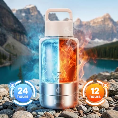 FUYEC Dog Water Bottle 32oz, Insulated Stainless Steel Travel Water Dispenser with 2 Detachable Dog Bowls for Food and Wat...