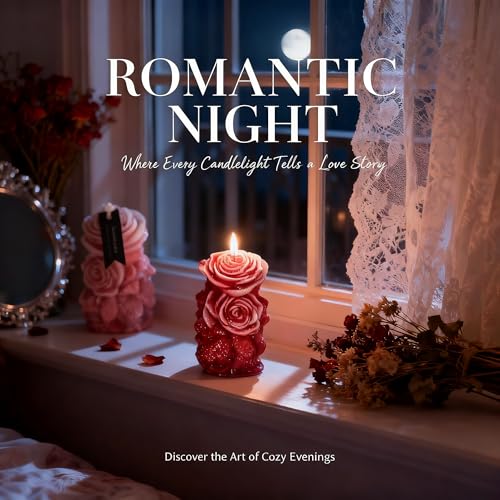 Rose Flower Shape Scented Candle,Red Rose Blossoming Floral Soy Wax Decorative Candle for Valentine's Day,Birthdays & Aest...