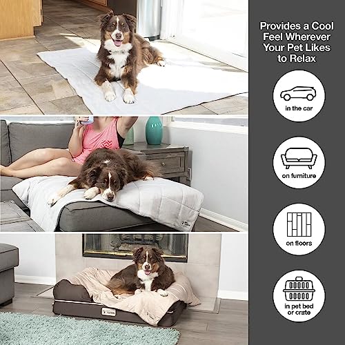 PetFusion Premium Cat and Dog Cooling Blanket, Lightweight Pet Blanket | Machine Washable | Multiple Sizes: for Pets Small...