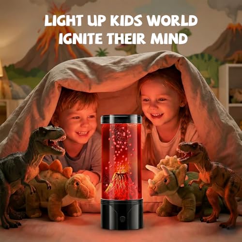 Volcano Lamp, Realistic Volcano Eruption Kids Night Light with USB/Battery Power,Leak-Proof,Cool Novelty Gift for Kids, Me...