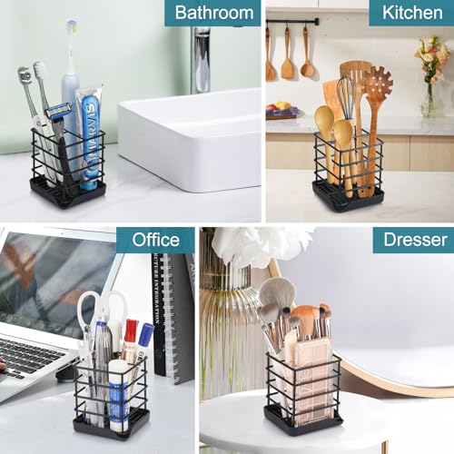 Toothbrush Holders for Bathrooms, Stainless Steel Bathroom Toothbrush Holder Kids Electric Tooth Brushing Holder Stand and...